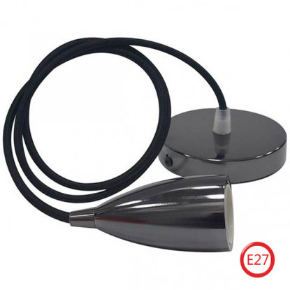 EDISON 021-002-0001 светильник подвесной  Е27 перламутровый черный